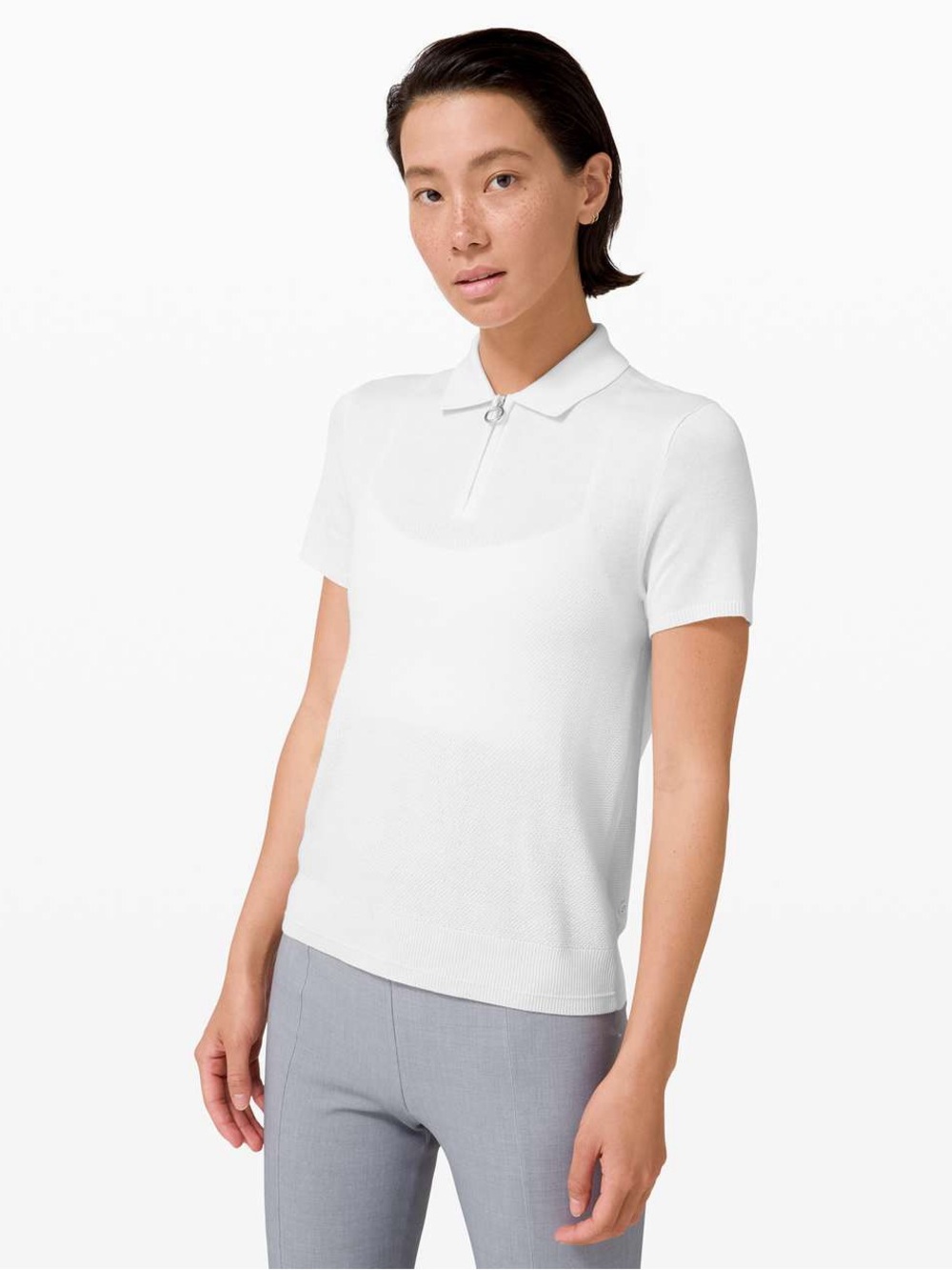 Lululemon City Calm Short Sleeve Sweater Cashmere Polo